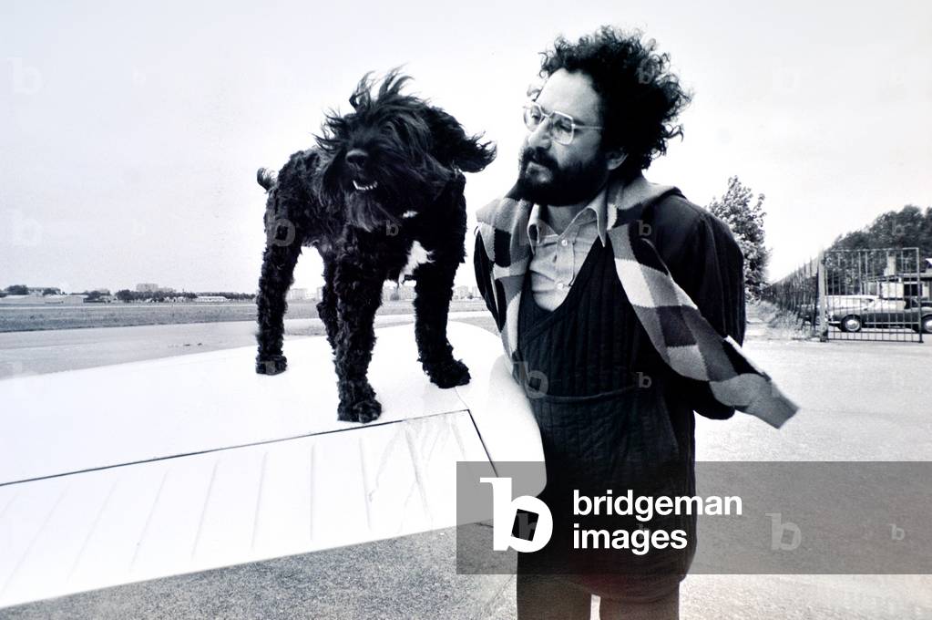 Herbert Pagan with a dog