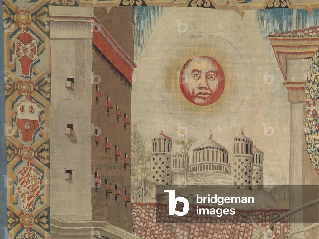 July (Luglio), by Benedetto da Milano upon drawing by Bramantino, c. 1503-1508, 16th century (tapestry)