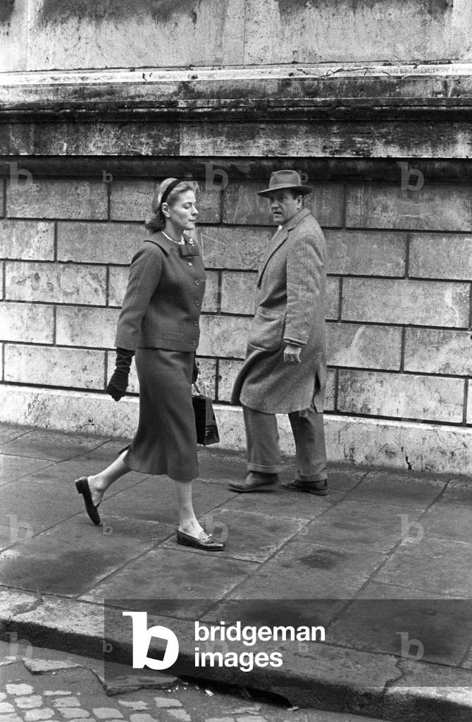 Ingrid Bergman in Rome, Italy, 1958 (b/w photo)