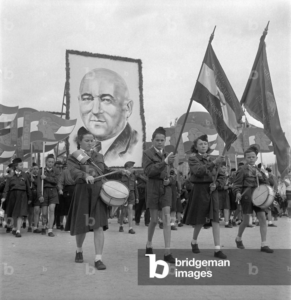 Young Ungarian people attending the World Festival of Youth and Students, Berlin, Germany
