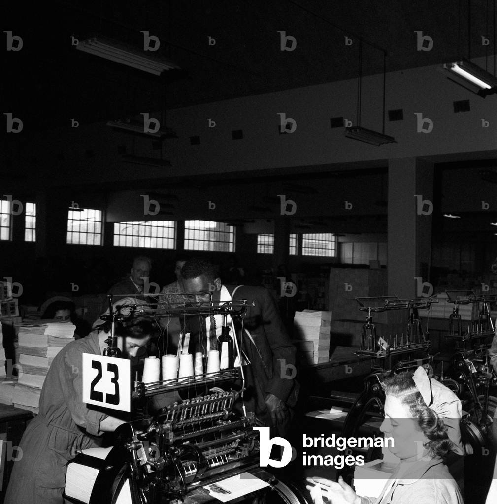 Richard Wright at Mondadori plant, Montecarlo, Italy, 1957