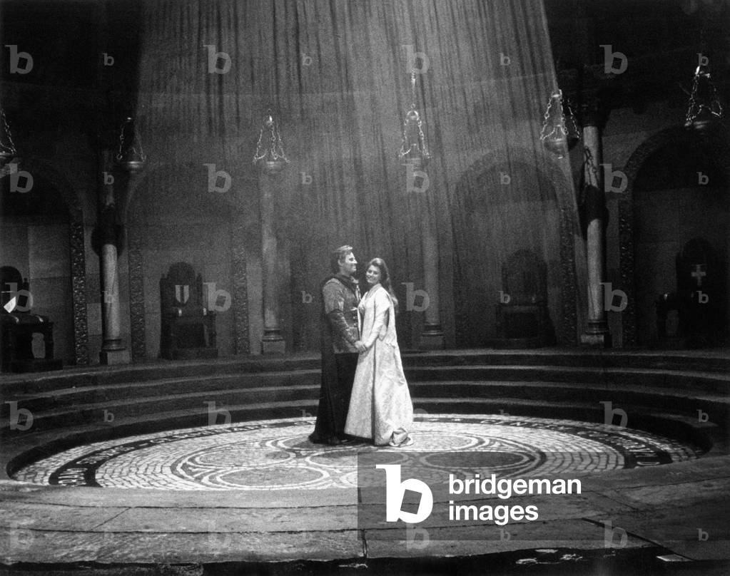 Sophia Loren and Charlton Heston in El Cid, 1960 (b/w photo)