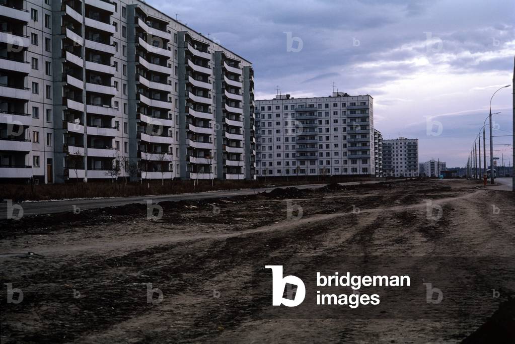 Modern rationalist housings in the new industrial city of Tolyatti, Togliatti, Russian Federation