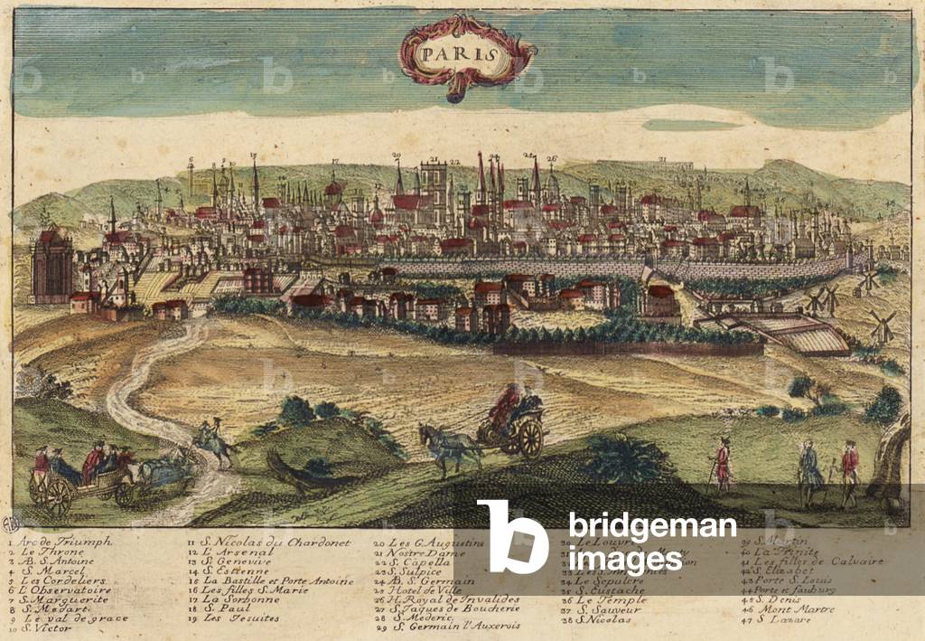 Paris, 1750-1799 (watercolour engraving)