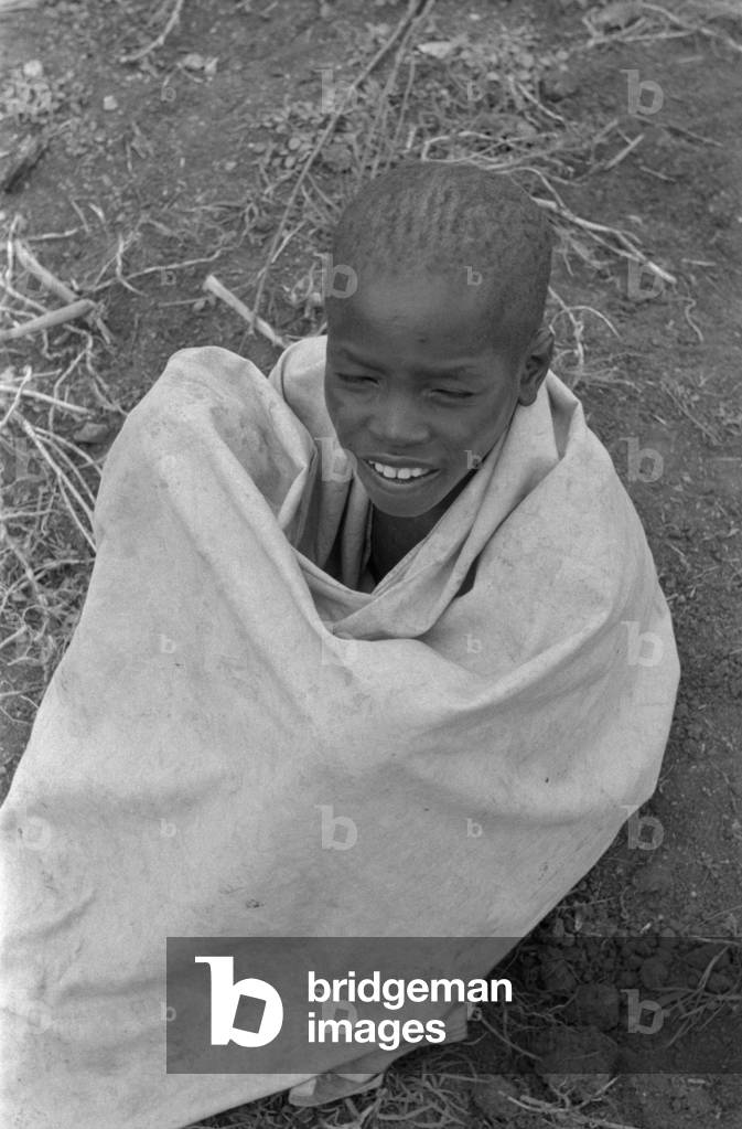 African child, Africa, April 1965 (b/w photo)