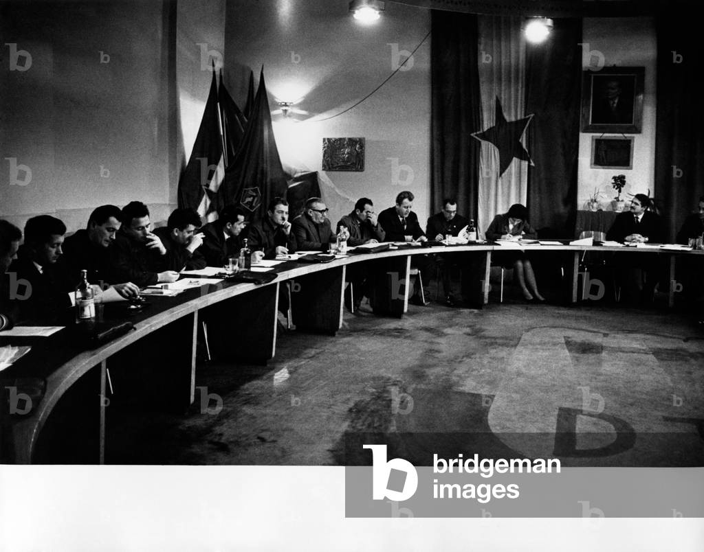 Sugar mill management, 1965 (b/w photo)