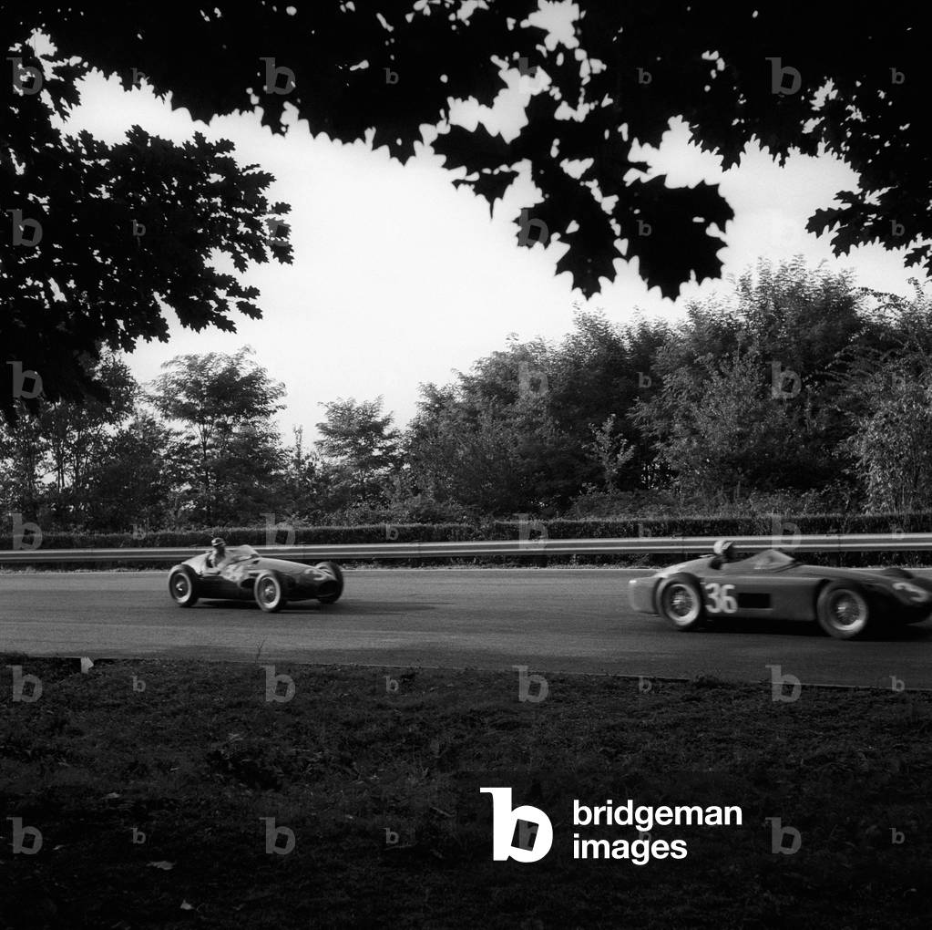 Jean Behra and Carlos Menditeguy at the 6th Italian Grand Prix