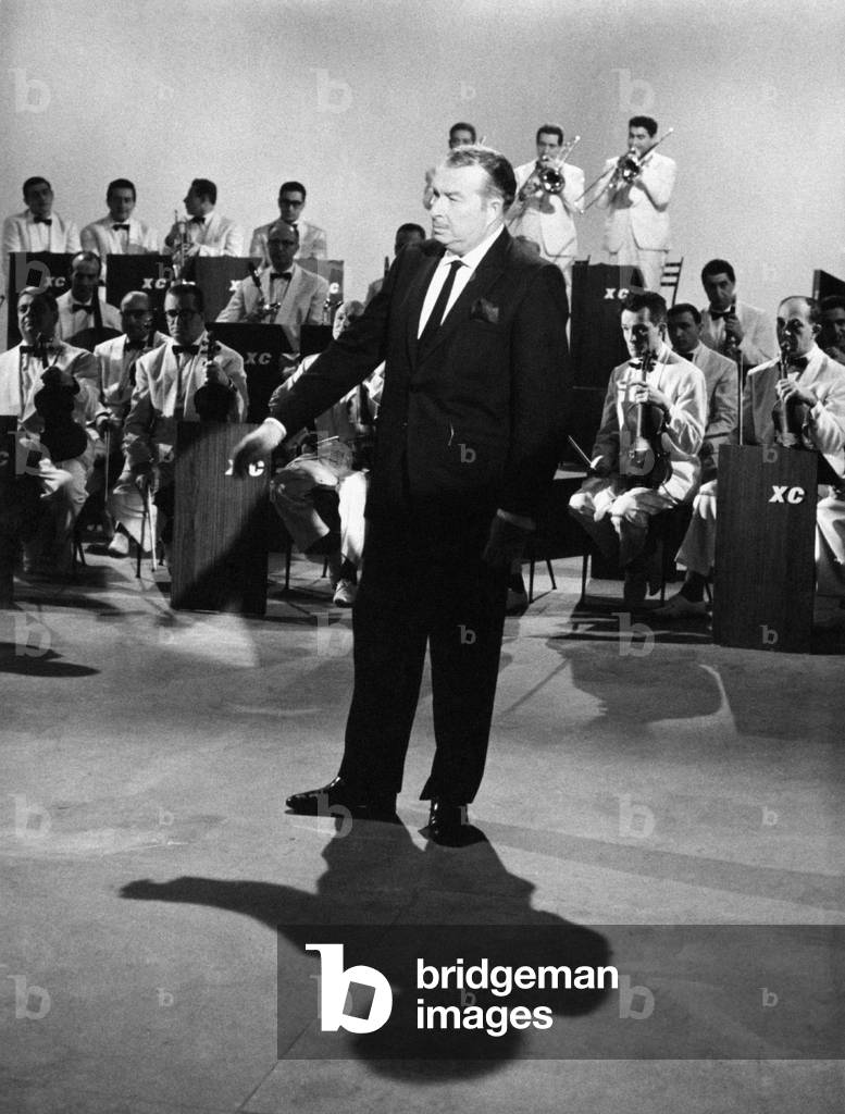 Xavier Cugat with an orchestra