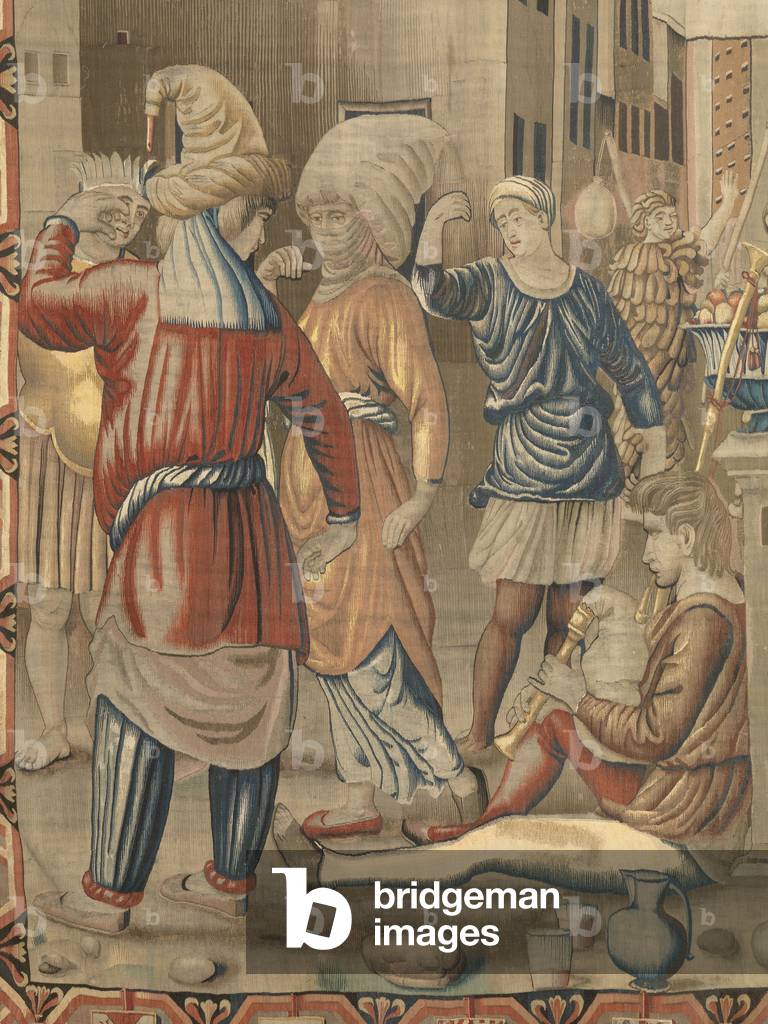 January (Gennaio), by Benedetto da Milano upon drawing by Bramantino, c. 1503-1508, 16th century (tapestry)