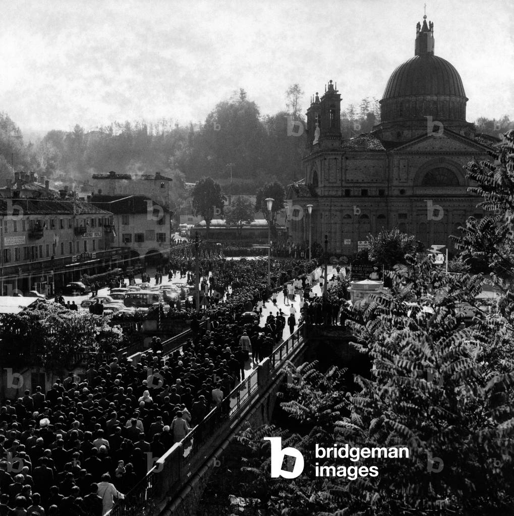 Funeral procession for Luigi Einaudi, Dogliani, Italy