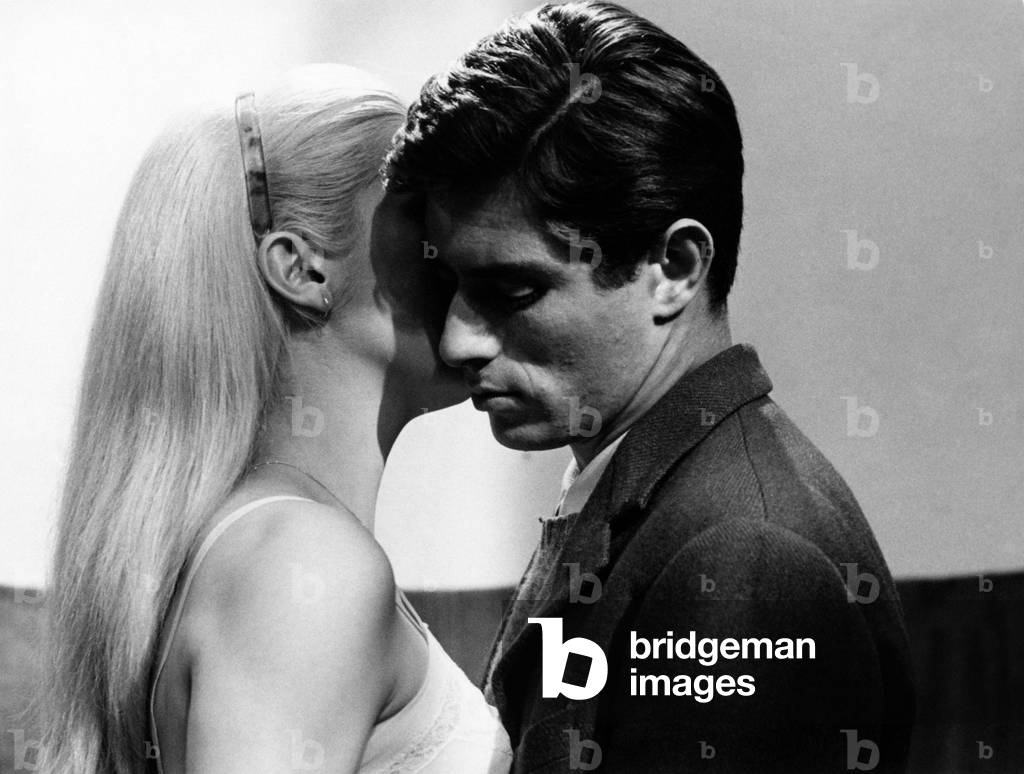Catherine Deneuve and Sami Frey in 'La costanza della ragione', 1964 (b/w photo)
