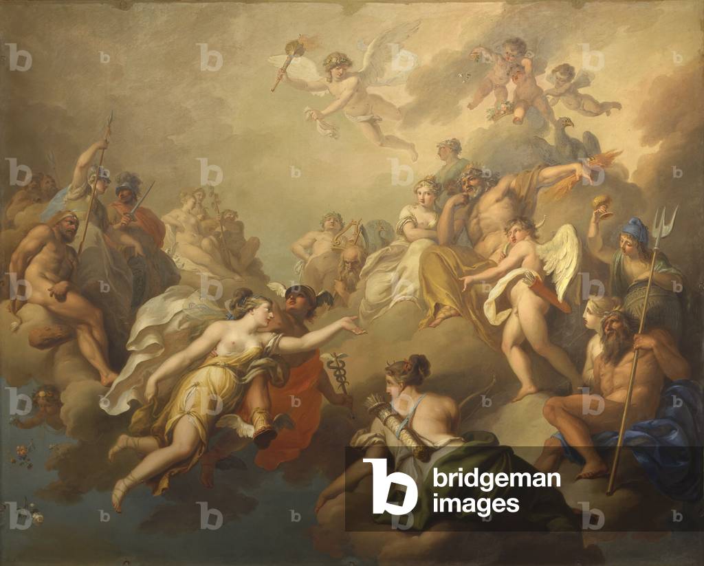 Venus and Psyche, by Pier Antonio Novelli, 18th century, oil on canvas.