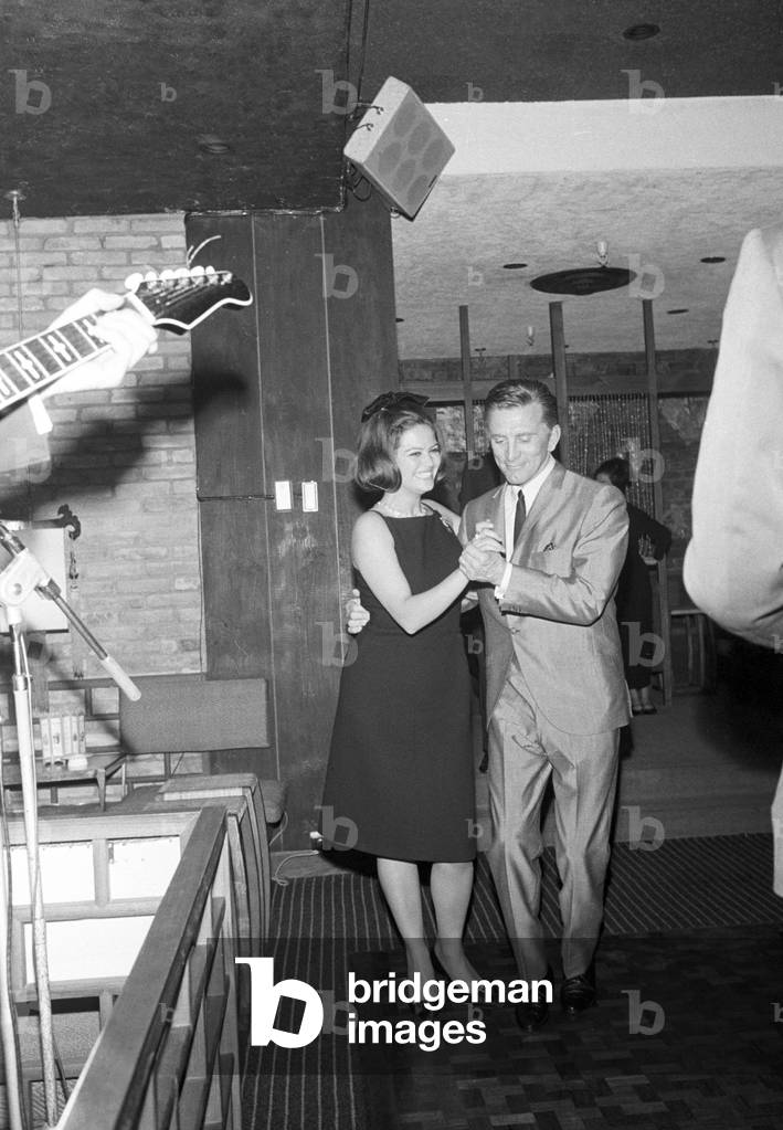Claudia Cardinale and Kirk Douglas, Japan, 1964 (b/w photo)
