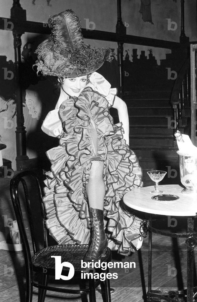 Carla Fracci rehearsing, Italy, 1973 (b/w photo)