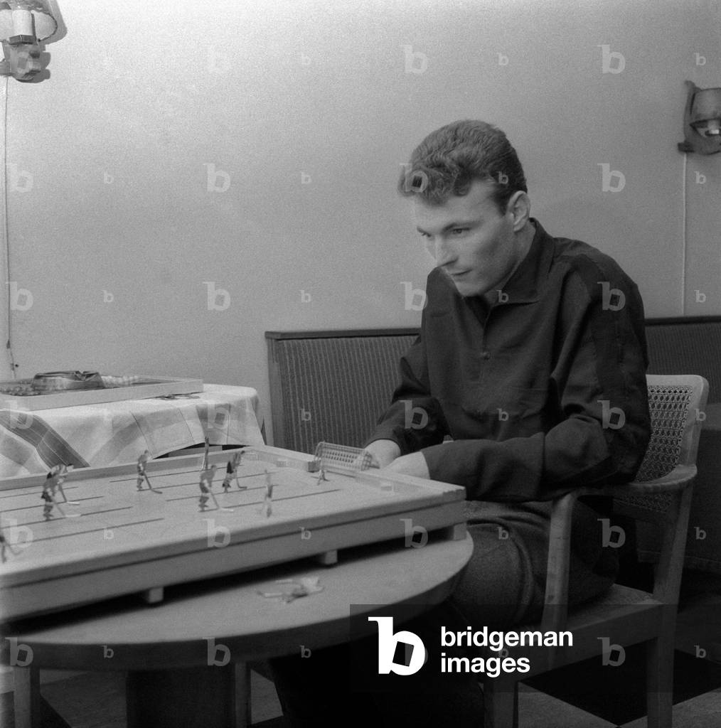José Altafini playing table football