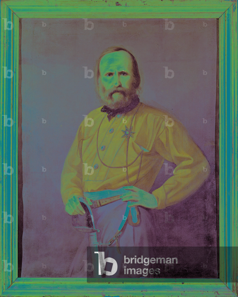 Portrait of Giuseppe Garibaldi (Ritratto di Giuseppe Garibaldi), by Giuseppe Carsana, 19th Century (oil on canvas)
