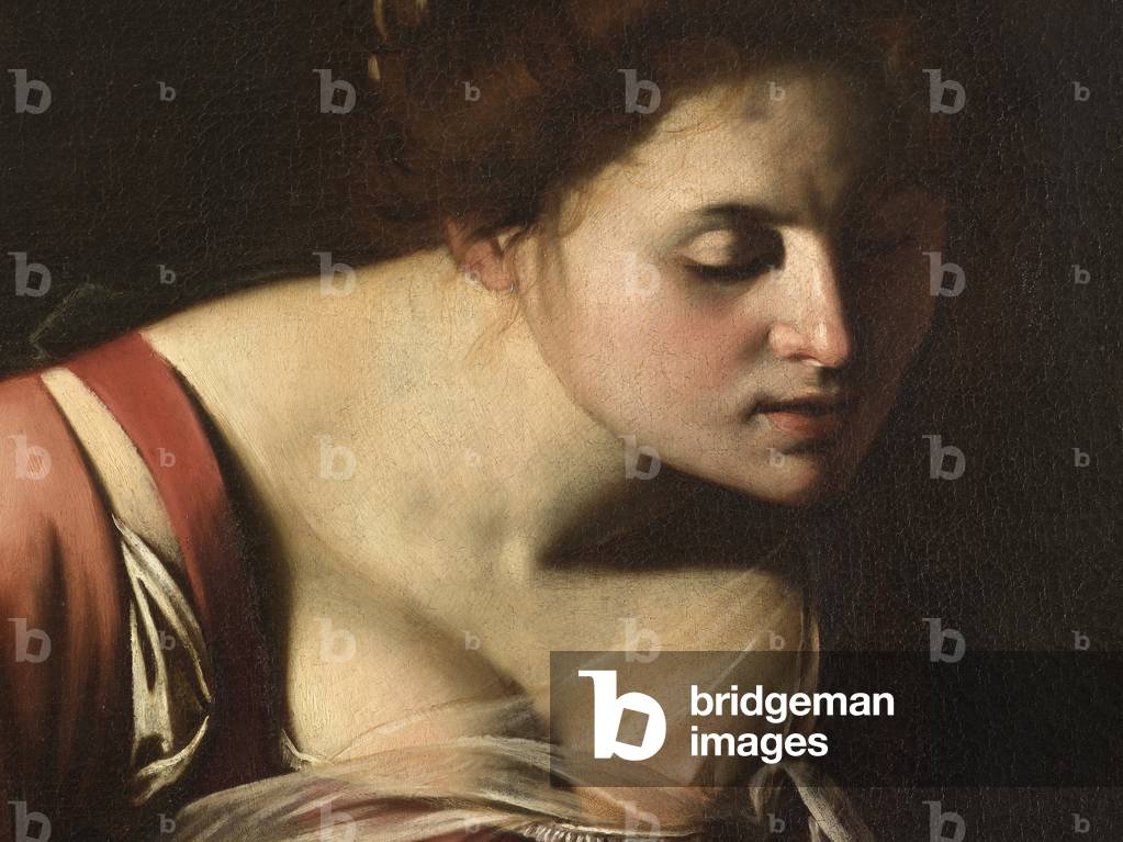 Madonna Palafrenieri, detail of the Virgin, 1605 (oil on canvas)
