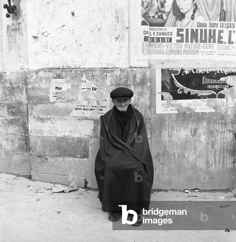 An old man from Sicily, Ragusa, Italy, 1955