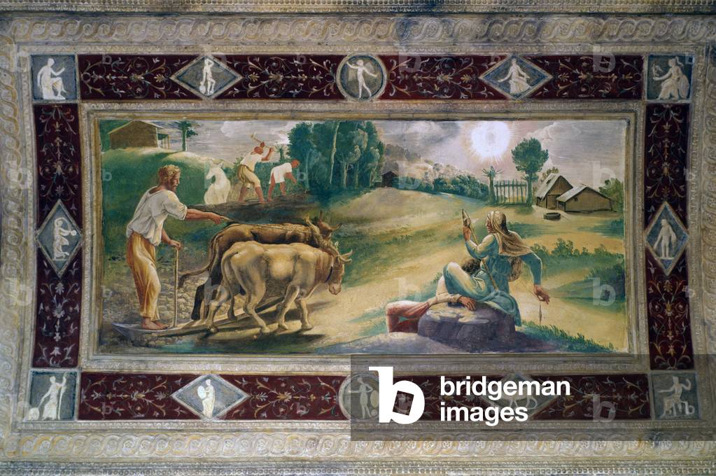 Works in Fields, by Anselmo Guazzi, Agostino da Mozzanega, 1527 - 1528, 16th Century, fresco