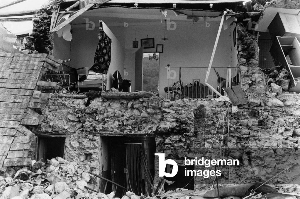 A house destroyed by the Irpinia earthquake