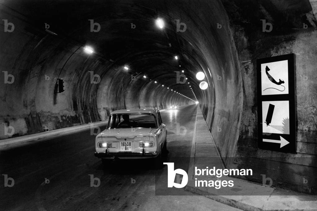 The Mont Blanc Tunnel, 1965 (b/w photo)