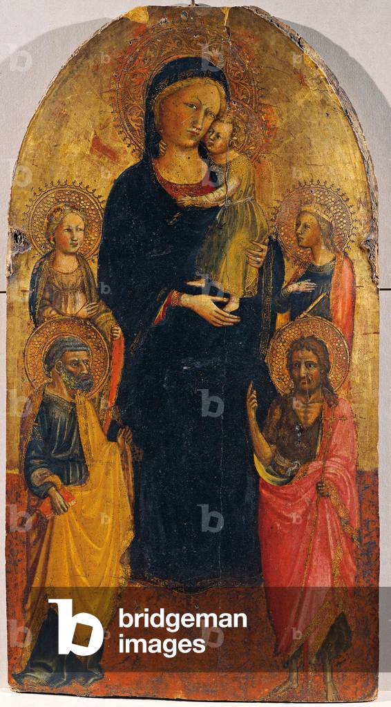 Madonna with the Child and Saints (Madonna con il Bambino e Santi), by workshop of Bicci di Lorenzo, 15th Century, tempera on board