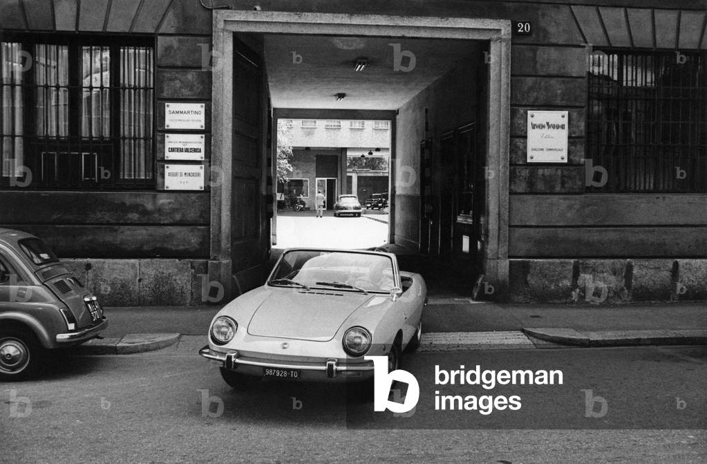 A Fiat open two-seater car, Milan, Italy