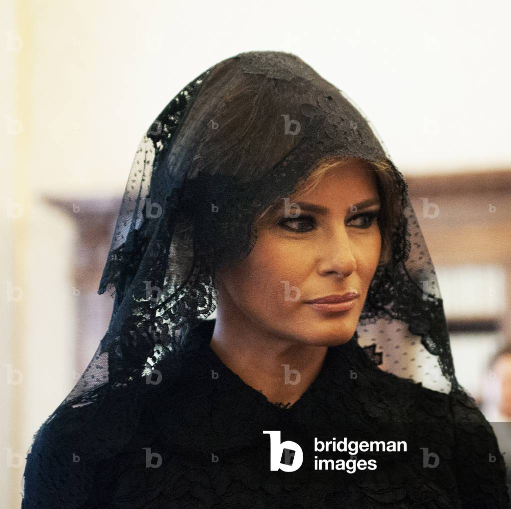 Pope Francis meeting the President of United States of America Donald Trump in the Private Library of the Apostolic Palace with his wife Melania, his daughter Ivanka Trump and her husband Jared Kushner, Vatican City, May 24th 2017 (photo)