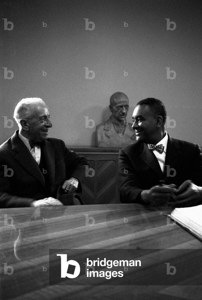 Richard Wright smiling during a press conference