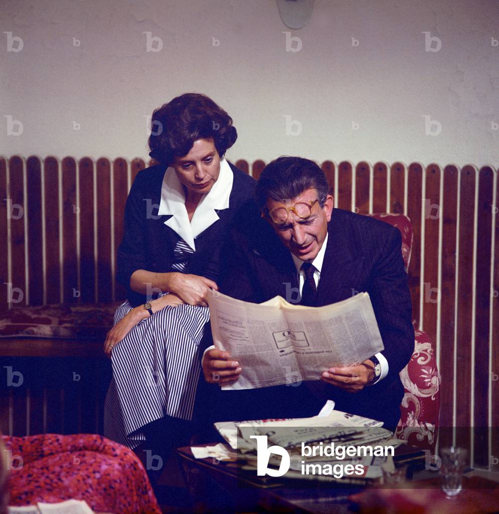 Luigi Vannucchi and Dominique Darel in Year One, Italy, 1974 (photo)