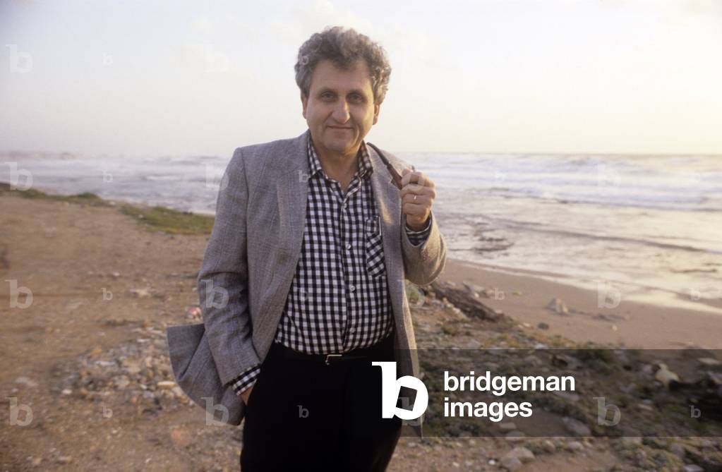 Abraham Yehoshua on the beach, Jerusalem, Israel