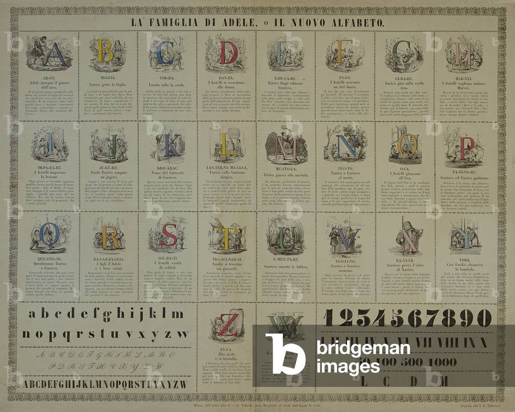 Adele's Family or The New Alphabet (La famiglia di Adele o il nuovo alfabeto), 1820, 19th Century, print