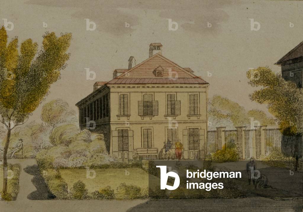 Botanical Garden of Rennweg near Vienna, 1800-1850 (watercolour engraving)