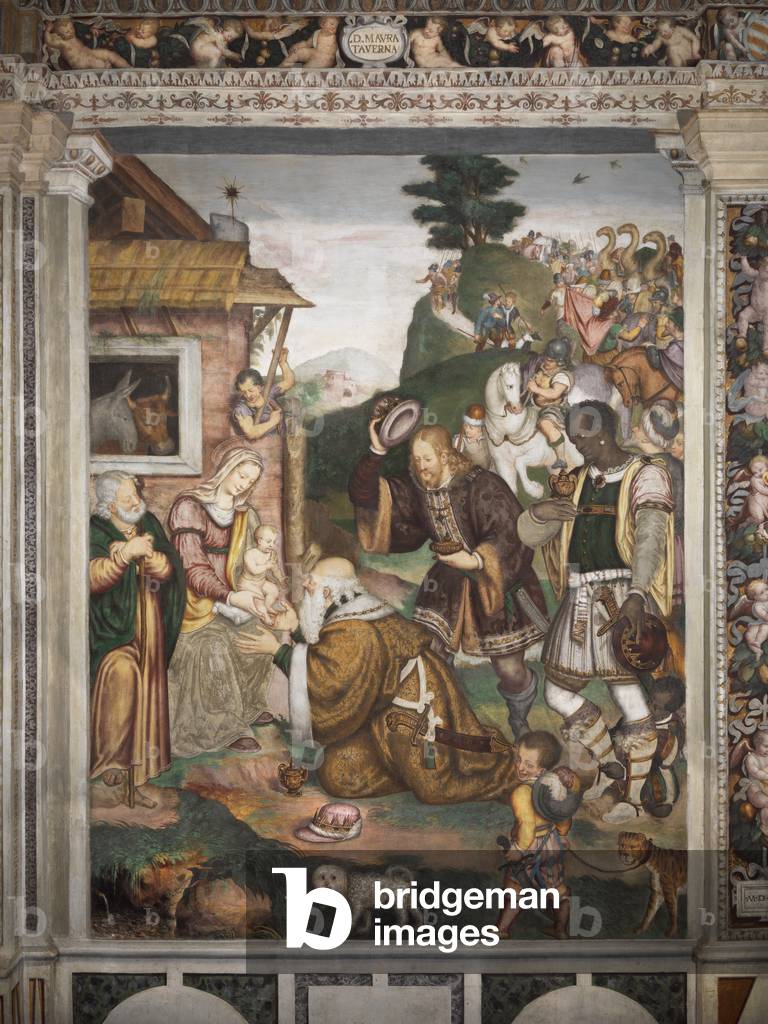 Adoration of the Magi (Adorazione dei Magi), by Aurelio Luini, 1565, 16th Century, fresco