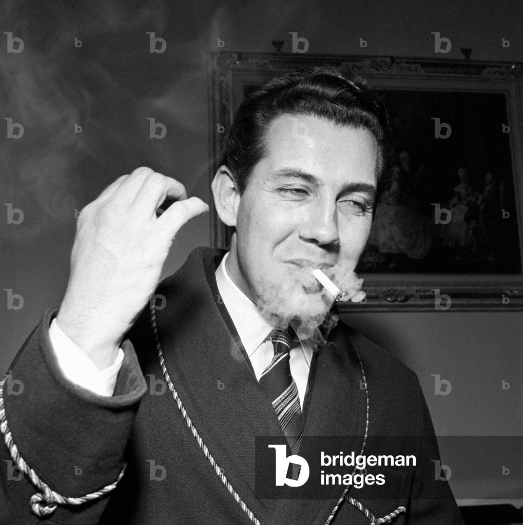 Nicola Filacuridi smoking a cigarette,  Milan, Italy