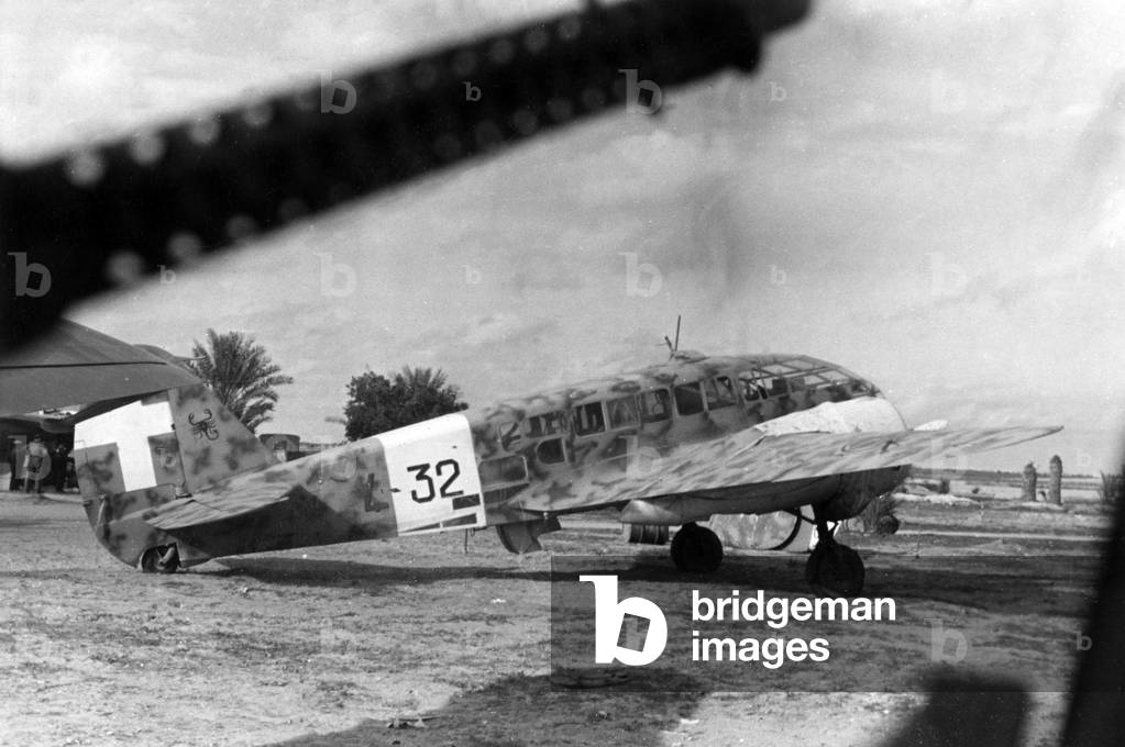 Italian transport plane at a base in Sirtica