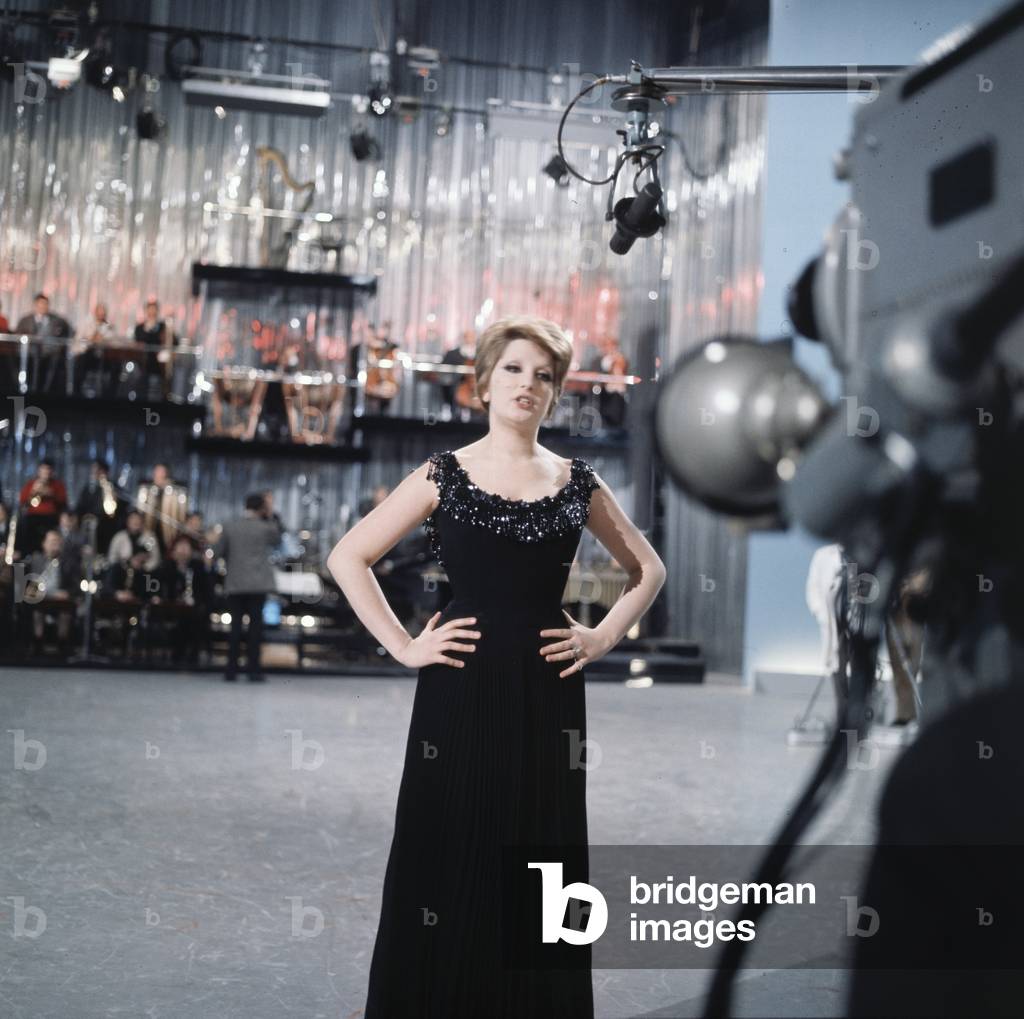Mina hosting Studio Uno, Rome, Italy