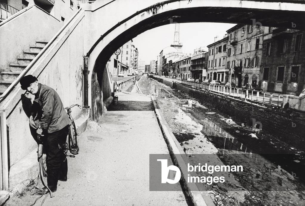 The Naviglio being drained