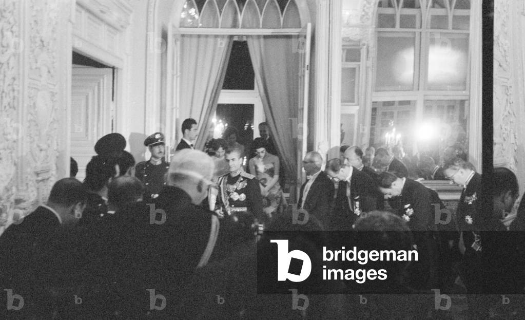 Some guests during the party in honor of King Husayn of Jordan, Iran, 1960 (b/w photo)