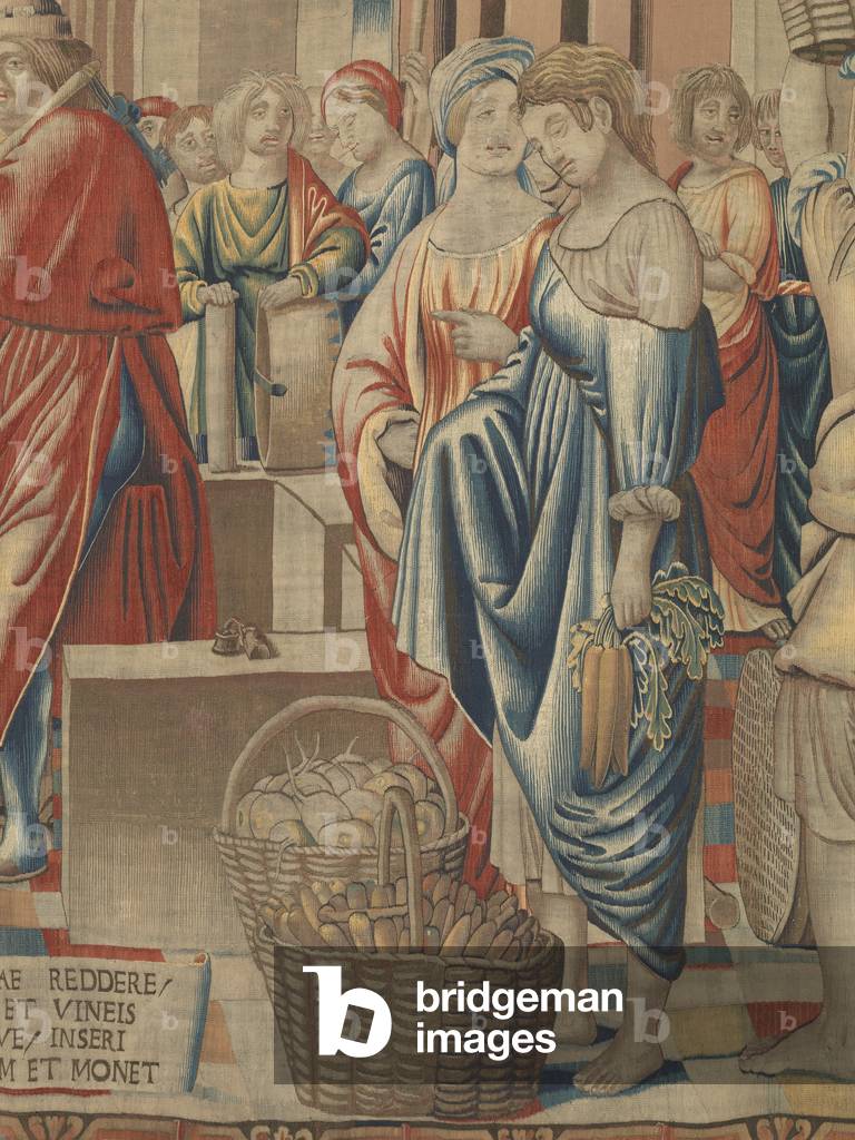 October (Ottobre), by Benedetto da Milano upon drawing by Bramantino, c. 1503-1508, 16th century (tapestry)