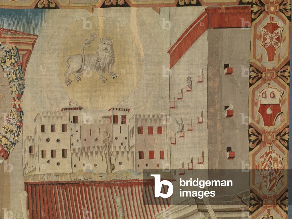 July (Luglio), by Benedetto da Milano upon drawing by Bramantino, c. 1503-1508, 16th century (tapestry)