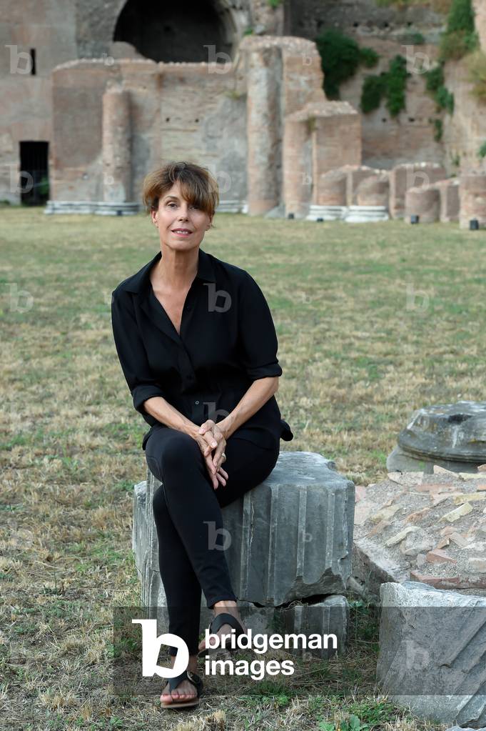 French writer Nathalie Leger at the XX edition of the International Literature Festival in Rome entitled 'Reading the world', in the new setting of the Palatine Stadium, Rome (Italy), July 24th, 2021 (photo)