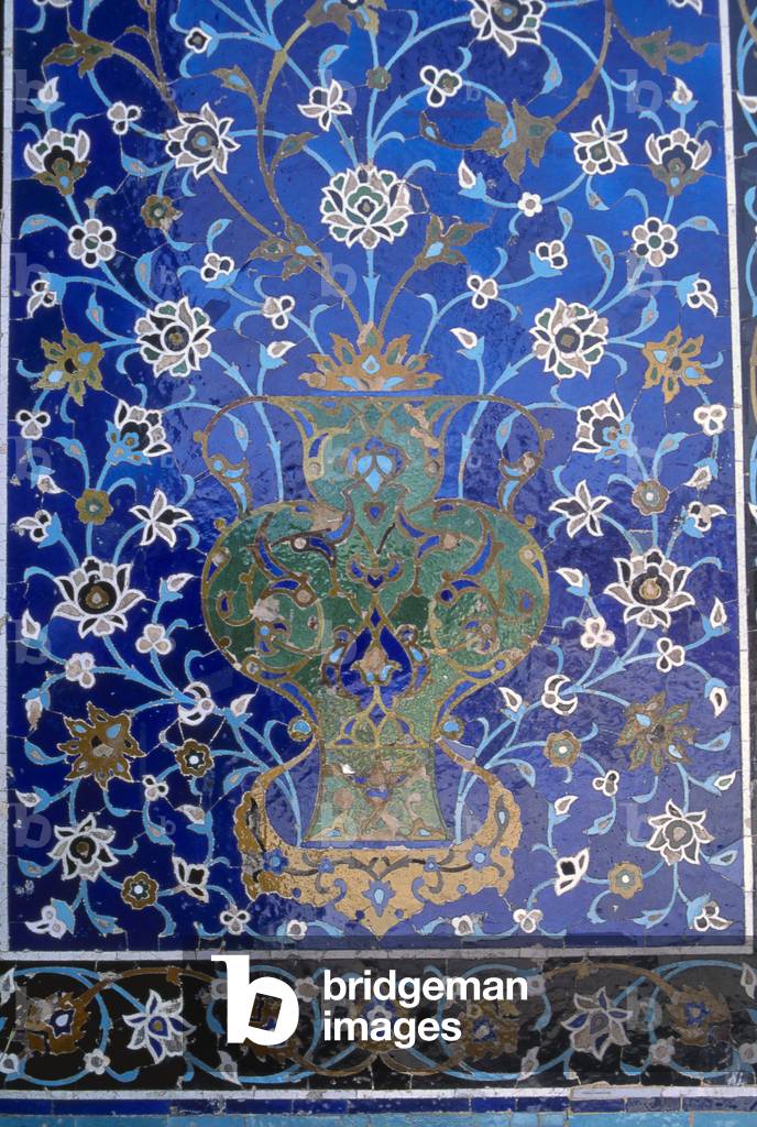 Pottery at the Portal of the Haroun Velaiet Mausoleum, 1513-1656, 16th-17th century, Isfahan, Iran (mixed technique)