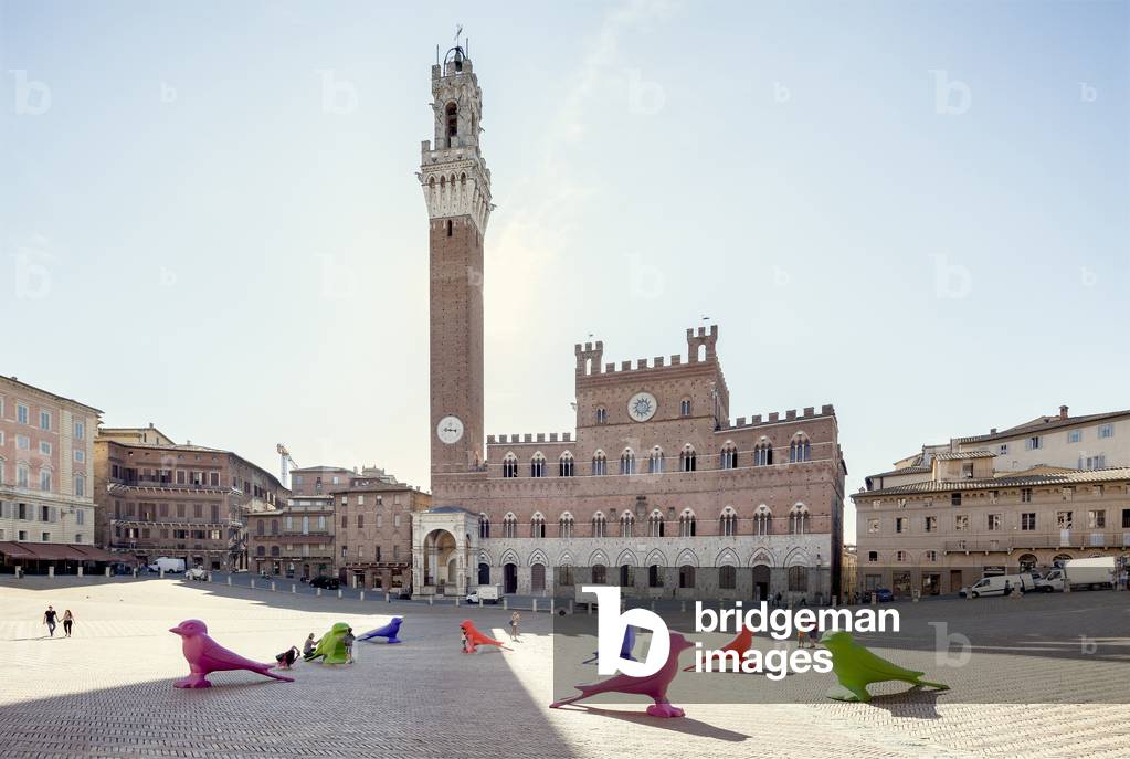 ReGeneration Siena (Rigeneramento Siena), by Cracking Art Group, Piazza del Campo, Siena, Italy, 9th September 2015 (photo)