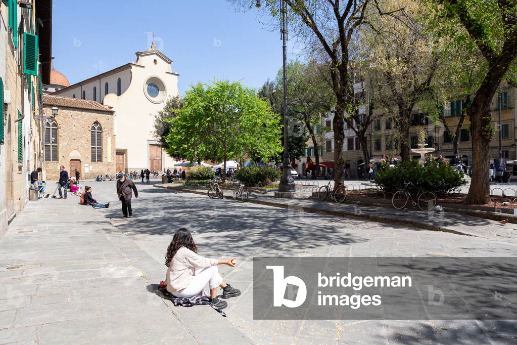 Piazza Santo Spirito, Florence, Italy (photo)