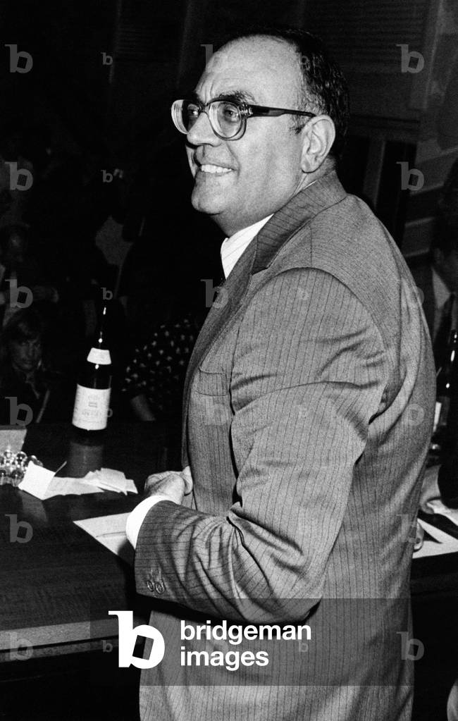 Rino Formica at a political convention, Italy, 1981