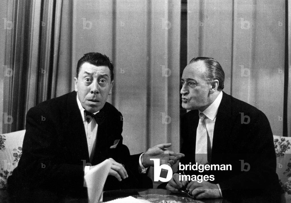 Fernandel joking around with Totò