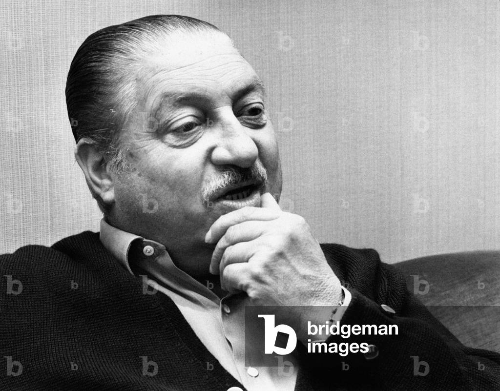 Anton Giulio Majano with his hand on his chin