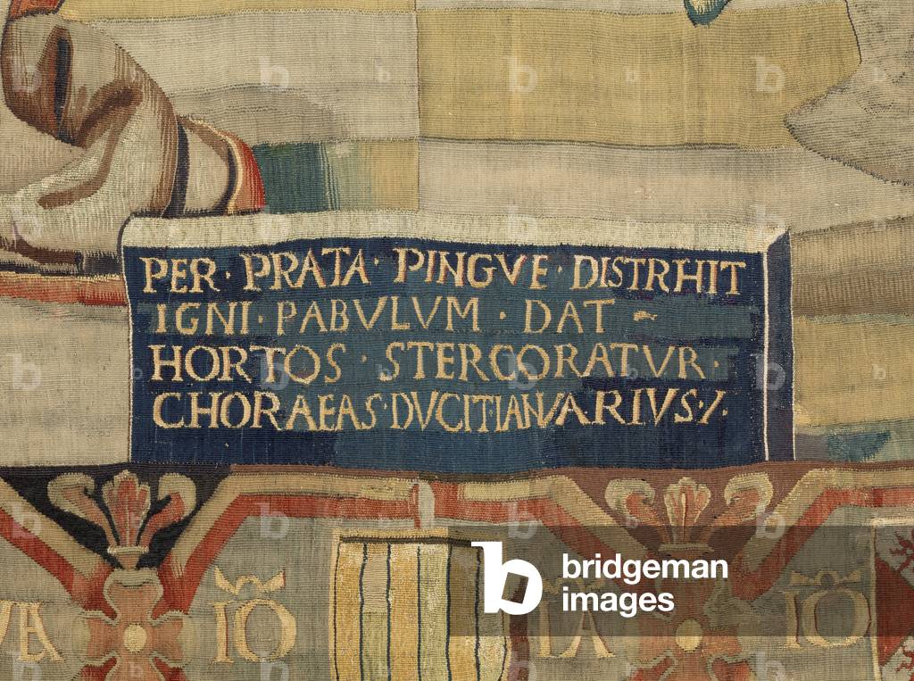 February (Febbraio), by Benedetto da Milano upon drawing by Bramantino, c. 1503-1508, 16th century (tapestry)