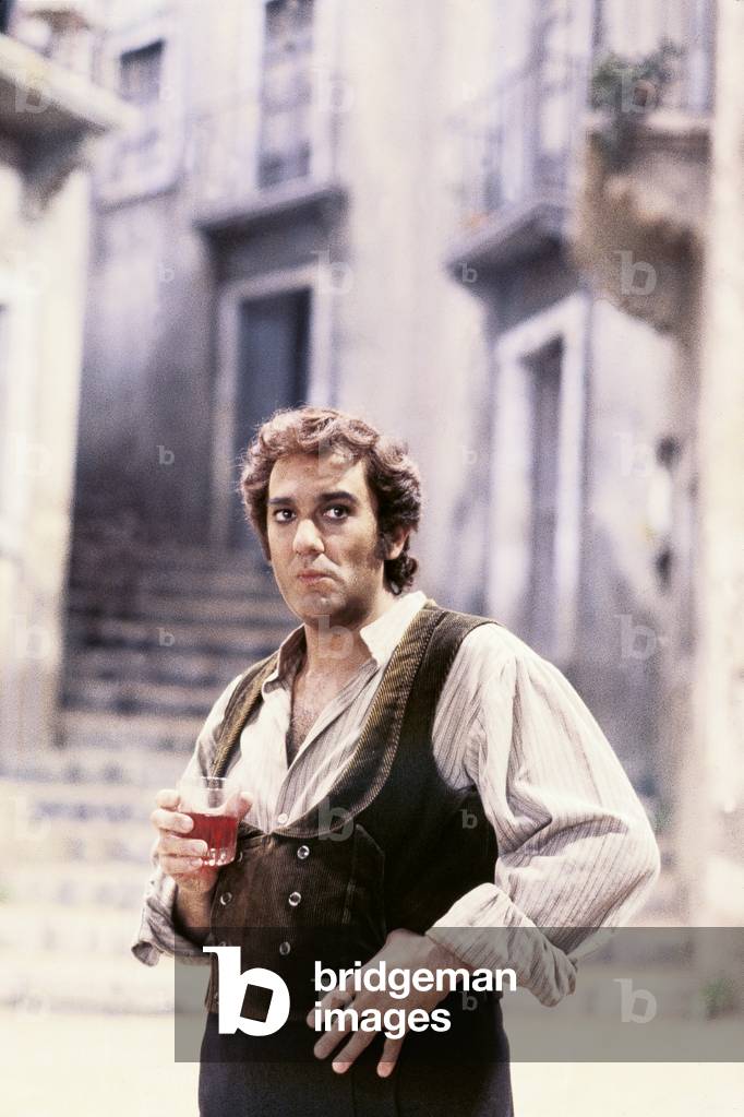 Placido Domingo during the rehearsal of 'Cavalleria Rusticana' at La Scala, Milan, Italy 1981